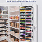 UVIAHOMI Heavy Duty Over The Door Organizer 6 Tiers, Extra Large Behind Door Storage of 12 Big Front & 12 Mesh Pockets, 80lb 