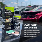 Detour Heavy Duty Headlight Restoration Kit - 2 Easy Steps to Professionally Restore Yellowed and Clouded Plastic Headlights,