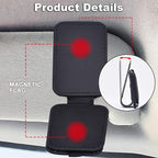 2 Pack Leather Car Visor Sunglass Holder, Magnetic Leather Glasses Eyeglass Hanger Clip for Car, Sunglass Clip Glasses Holder for Car Visor