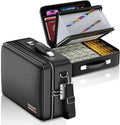 BALAPERI Fireproof Document Box with Fireproof Zipper,File Organizer Hard Case with Lock,Portable Document Safe for Important