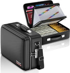 BALAPERI Fireproof Document Box with Fireproof Zipper,File Organizer Hard Case with Lock,Portable Document Safe for Important