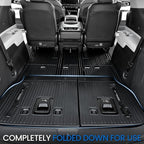 Cargo Lower Mat Backrest Mats for 2022-2025 2026 Kia Carnival, All Weather TPE Seat Back Liners Trunk Lower Well Mat Cargo Liner Accessories (Backrest Mats for 3rd-Row+ Cargo Lower Mat)