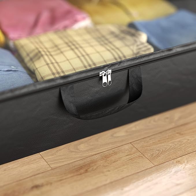 ClosetMaid 20504 Foldable Underbed Storage Bag with Handles, Zipper Closure and Clear Window for Sweaters, Shoes, Blankets wi