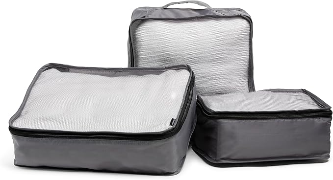 Brookstone Packing Cubes - 6 Piece Compression Packing Cubes for Travel Essentials - Luggage Sets Cube Storage Organizer Bags