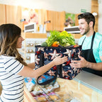 Reusable Grocery Bags Heavy Duty Shopping Bags Foldable Large Tote Bags with Long Handles & Hard Bottom