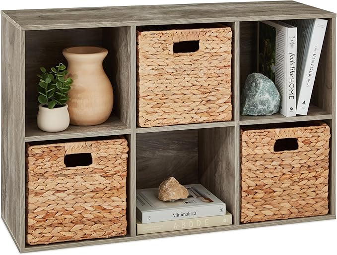 Best Choice Products 6-Cube Storage Organizer, 11in Shelf Opening, Bookcase, Display Shelf, Customizable w/ 3 Removable Back 