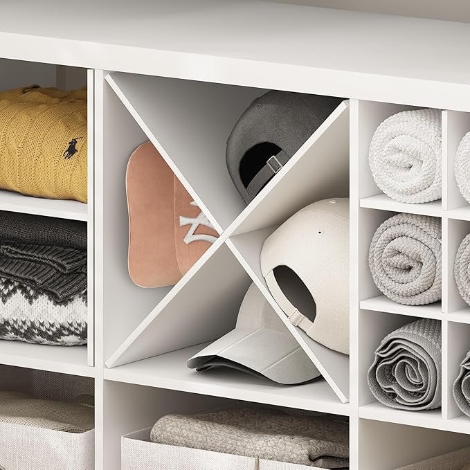 Furinno Cubicle Cube Insert, X-Shelf Cube Organizer, Fits into Furinno Extra Thick Cubes, for Organizers and Storage, White (