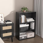 Wooden 3 Cube Storage Organizer,3 Tier Low Bookcase Storage Display Organizer, 33 Inch Versatile Cubes Shelf and Cubby Unit f