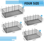 Norme 4 Pack Pegboard Baskets Set 4 Size Metal Wall Organizer Square Style Wire Pegboard Bins Wall Mount Peg Board Tool Organ