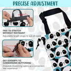 Car Garbage Bag Cute Panda Hanging Canvas Car Trash Bag Waterproof Drawstring Car Back Seat Organizer for Car Back Front Seat Console with Adjustable Buckle