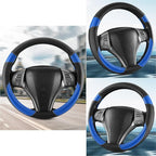 Non-Slip Car Nappa Leather Steering Wheel Cover,Universal Car Accessories Women Men Fit 14" 1/2-15" Suvs/Vans/Sedans/Cars/Tru