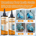 JAOJAO Resin Polishing Kit, Resin Polish Brilliant Gloss Long-Lasting Protection Mirror Effect Scratch Resistant Wear Resistant for Sanding and Polishing