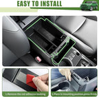 2PCS Center Console Organizer for 2010-2024 Toyota 4Runner Insert Armrest Box and Hanging Storage Tray for 4 Runner Interior Accessories(2PCS Center Console Armrest Box/Fit 10-24)