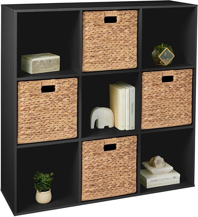 Best Choice Products 9-Cube Storage Organizer, 13.5in Shelf Opening, Bookcase, Display Shelf, Customizable w/ 3 Removable Bac
