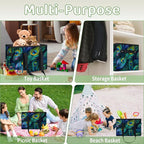 Reusable Grocery Bags Heavy Duty Shopping Bags Foldable Large Tote Bags with Long Handles & Hard Bottom