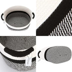 Hinwo Oval Cotton Rope Storage Basket Collapsible Nursery Storage Box Container Organizer with Handles, 16 x 13 inches, Off W
