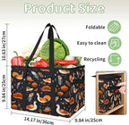 Reusable Grocery Bags Heavy Duty Shopping Bags Foldable Large Tote Bags with Long Handles & Hard Bottom