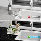 Cisily Sponge Holder for Kitchen Sink, Sink Caddy Organizer with High Brush Holder, Kitchen Countertop Organizers and Storage