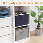 Lifewit 4 Pack Shoe Storage Organizer for Closet, Large Shoe Box Storage Containers with Clear Cover, Foldable Storage Bins F