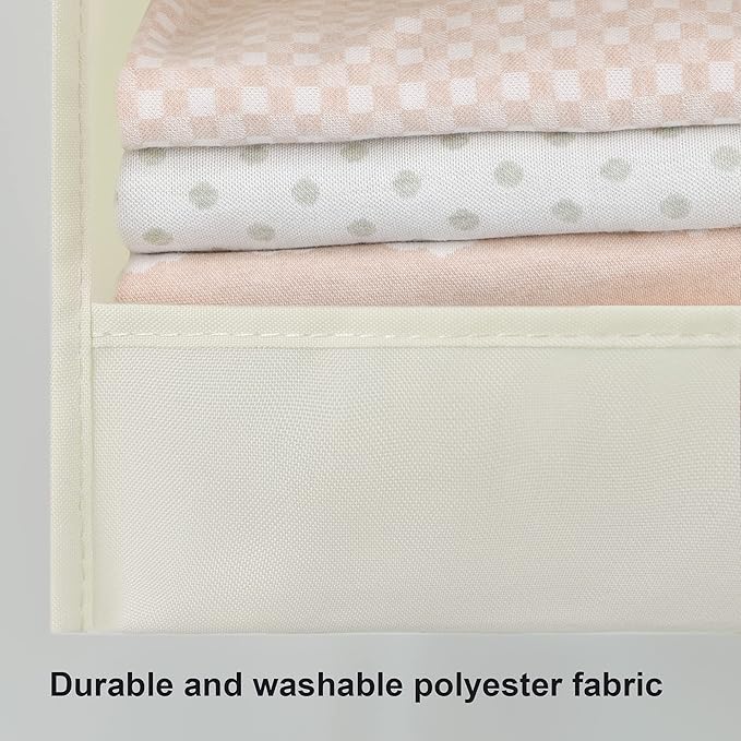 GRANNY SAYS 3-Shelf Hanging Organizer, Foldable Hanging Closet Storage, Hanging Shelves for Wardrobes & RV Closet, Beige, 29 