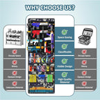 Over The Door Organizer for Toy Guns, Toy Storage, Toys Organizer with Pockets, Hook&Loop Straps for Foam Blasters, Darts, Go