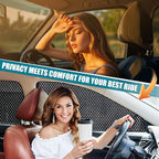 ZATOOTO Car Window Shades, Car Window Covers Baby Breathable Mesh UV Heat Protection Universal Fit for Most Vehicles Easy Magnetic Installation Perfect for Camping Travel Napping