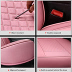 MIROZO Front Seat Covers Pink,2PCS Leather Seat Cover Full Coverage Car Seat Covers Automotive Seat Cover Protector Fit for C