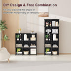 UNKU Cube Storage Organizer, 10 Cube Closet Organizer Storage Shelves, DIY Stackable Bookcase, Clothes Organizer Shelf for Cl