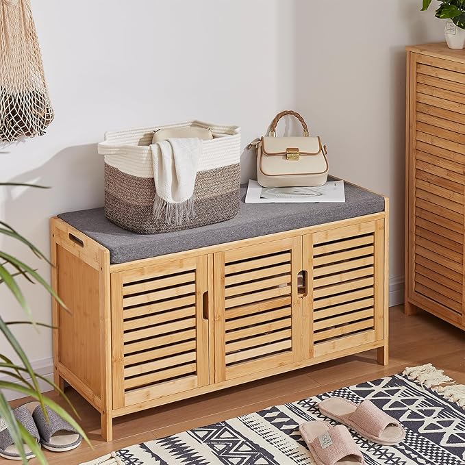 OIASKET Storage Baskets for Organizing, Woven Baskets for Shelves, Rectangle Decorative Organizer for Storage Clothes, Toy, B
