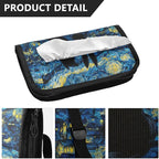 Car Tissue Holder Car Visor Organizer Tissue Box Holder for Car Sun Visor Organizer with Car Vehicle Accessories Essentials Interior for Women Men Blue Starry Night Fox Bunny
