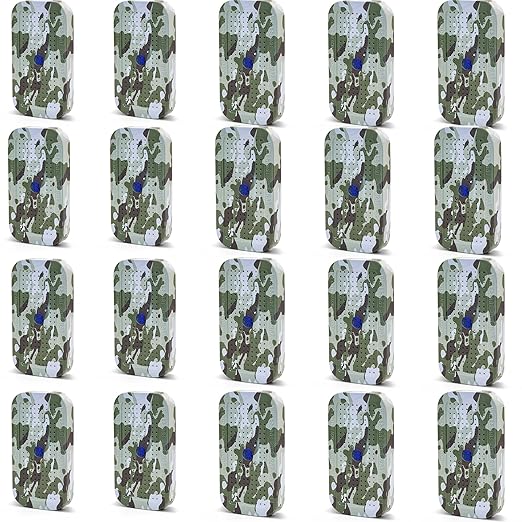 20Pcs 40g Rechargeable Gun Safe Dehumidifier, Blue to Pink Color Indicating Silica Gel Desiccant Canister - Camouflage,