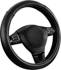 Skechers Memory Foam Steering Wheel Cover,Piping Microfiber Leather Steering Wheel Cover Sporty Universal Fit 14" 1/2-15" Car