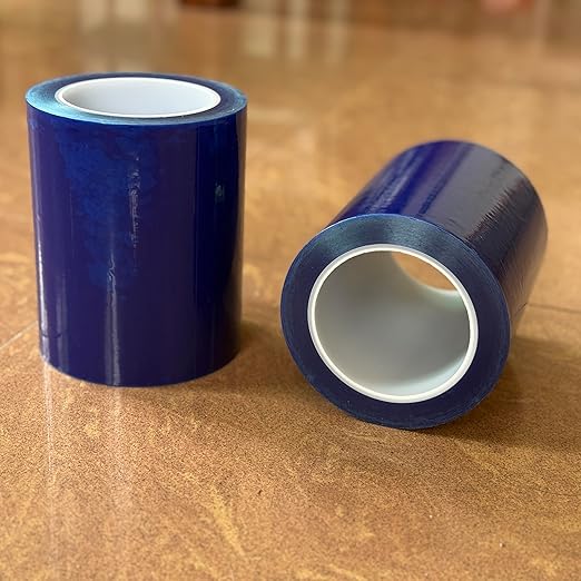 2 Rolls Surface Protective Removable Scratch Film for Motorcycle Parts Floor Protector Tape Yards Clear Craft Adhesive Film 5.5 inch x 328 ft Blue