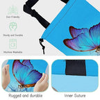 Blue Butterfly Car Garbage Bag,Dandelion Waterproof Small Car Trash Bag Hanging Back of Seat,Drawstring Hanging Car Trash Bag with Adjustable Buckle for Car Accessories