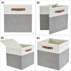 Bagnizer 13x15x13 Storage Cube Bins, Foldable Storage Organizer Baskets, Fabric Cube Storage Boxes with 2 Reinforced PU Handl