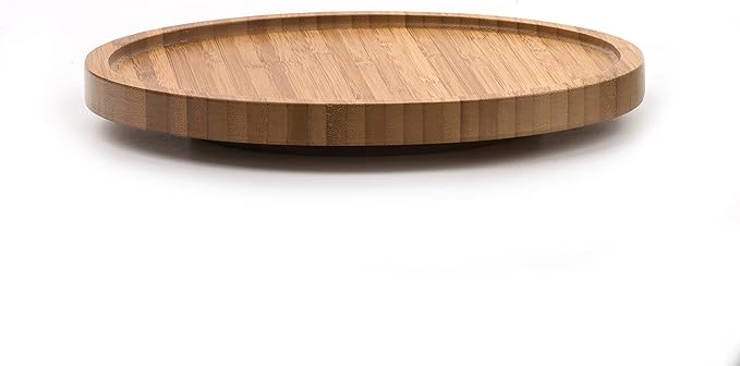 RSVP International Tool Crock Turntable Lazy Susan, Bamboo, 8.25" | Handy in Cabinets or on Counters | Rotating Base with Stu