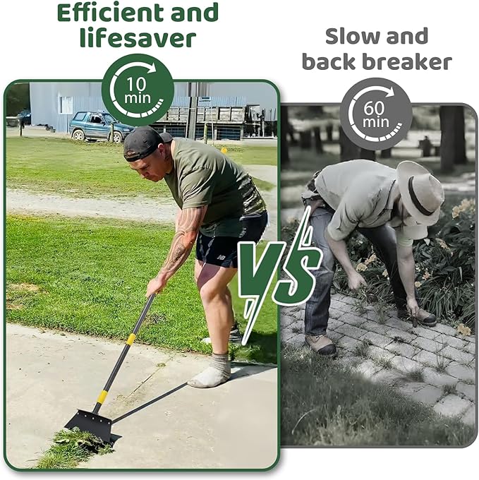 Ice Scraper, Snow Shovel, 2 Spades, 88" Detachable Garden Flat Shovel Scraper, Multifunctional Garden Cleaning Shovels,Heavy Duty Floor Scrapers for Weeding, Edging, Driveway Snow Ice Removal