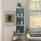 Homes: Inside + Out Apexa 3-Cube Storage Organizer Shelves, Stackable Wood Bookcase Fits Cubby Bins for Organization, Dorm Te