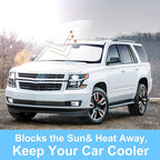 Front Windshield Sun Shade Foldable Car Front Window Sun Shade Windshield Shade Custom Fit for 2015-2020 Che-vrolet Tahoe SUV Block UV Rays Accessories Heat Keep Cooler