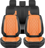 LINGVIDO Car Seat Covers Full Set (5 Seats) - Premium Perforated Nappa Leather, Waterproof Shield, Omni-Adapt Fit SUVs Sedans