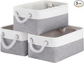 Storage Baskets for Shelves 11.8x7.9x5.2 Inch, Foldable Fabric Storage Bins with Handles, Small Storage Baskets for Organizin