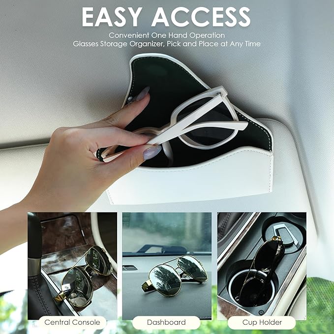 Sunglass Holder for Car Visor, Car Sunglasses Holder Eyeglasses Holder for Visor Accessories