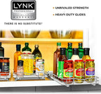 LYNK PROFESSIONAL® Pull Out Spice Organization for Cabinets - 10-3/8 inch Wide – Spice Rack for Inside Cabinets, Slide Out Sp