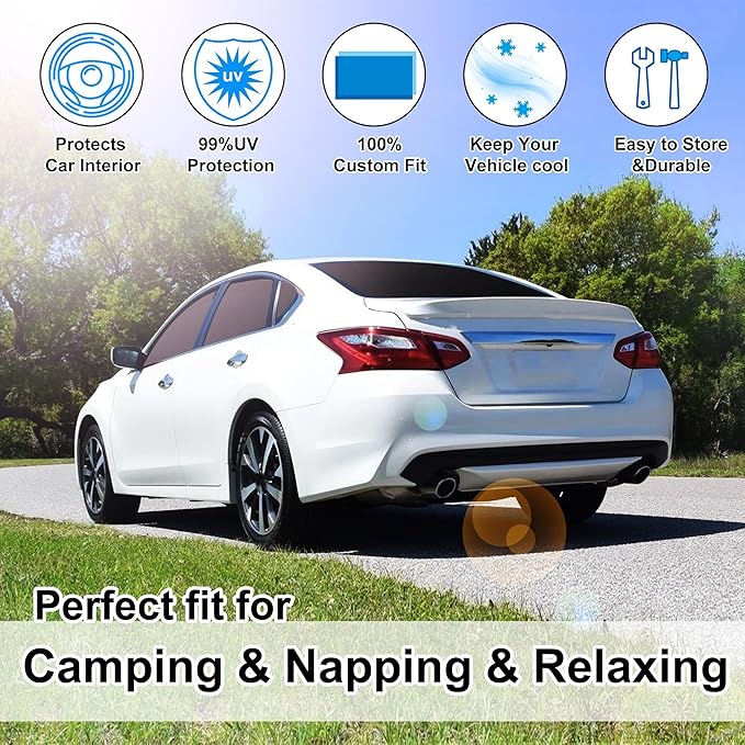 TINGLU Window Shades for Nissan Altima Sedan 2013-2018 8PCS Accessories Car Side Full Windows Windshield Sun Shade Sun UV Rays & Privacy Protection for Camping,Napping,and Relaxing