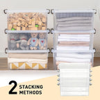 Citylife 6 Packs 17 QT Plastic Storage Bins with Lids Large Stackable Storage Containers for Organizing Clear Storage Box for