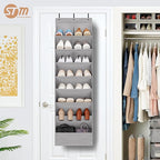 STORAGE MANIAC Over the Door Shoe Organizer Heavy-Duty Large Deep Pocket Hanging Shoe Organizer Shoe Rack Door Closet Shoe Or