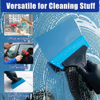 18PCS Windshield Cleaner Tool, Inside Car Window Cleaning Tool with 3 Window Tint Squeegee, 9 Microfiber Pads and 3 Spray Bottles for Car Windshield Window, Mirror, Glass Door