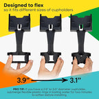 Cup Holder Phone Holder Mount for Car - Universal Adjustable Expander Cradle Hands-Free Driving - Compatible with All Smartphones Car Mount for iPhone Samsung Google Android Mobile Black 2-Pack
