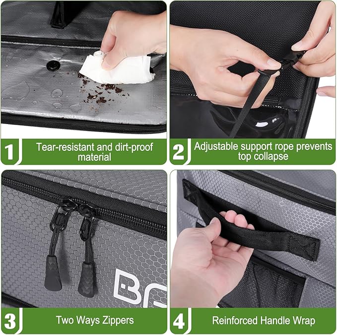 Golf Trunk Organizer, Waterproof Car Golf Locker with Separate Ventilated Compartment for 2 Pair Shoes, Golf Storage for Balls, Tees