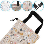 Car Trash Bag Hanging Creative Floral Rainbows Car Trash Can Waterproof Garbage Bag Hanging for Car Back Seat